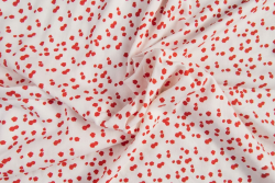 Crimson Confetti - Viscose Challis Lawn