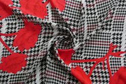 Rosewood Houndstooth - Red - Pure Cupro
