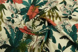 PRE-ORDER Floridian Narciso - Cream - Viscose Challis Lawn