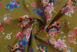 Feminine Muse - Olive - Cotton Pure Lawn