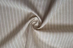 Aston Pinstripe - Linen Rayon Chambray - Gold