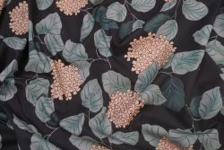 Hydrangea - Midnight Viscose Challis Lawn