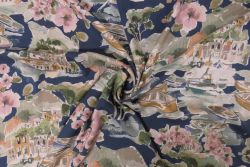 PRE-ORDER Life In Venice - Evening - Viscose Challis Lawn