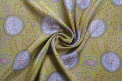 The Wildwood Mosaic Coordinate Collection - Astral Lattice - Lime - Pure Cupro