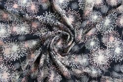 Starry Canopy - Navy - Viscose Challis Lawn