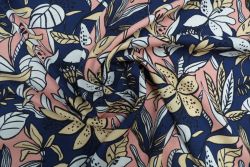 Seychelles Palms - Viscose Challis Lawn