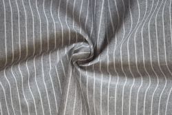 Aston Pinstripe - Linen Rayon Chambray - Silver Grey