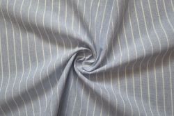 Aston Pinstripe - Linen Rayon Chambray - Sky Blue