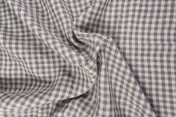 Homestead Gingham - Laundered Pure Linen Collection - Slate Grey