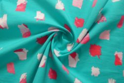 The Painter's Palette Collection - Brushstroke Block - Aqua - Cotton Pure Lawn