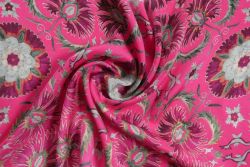 The Wildwood Mosaic Coordinate Collection - Thistle Majesty - Fuchsia - Pure Cupro