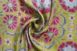 The Wildwood Mosaic Coordinate Collection - Thistle Majesty - Lime - Pure Cupro