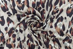 Indigo Mirage – Bronze - Sandwashed Silk-Mix Soft Satin Twill