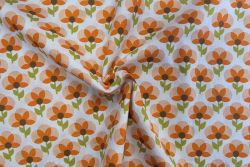 Sun-kissed Retro - Tangerine - Cotton Pure Lawn