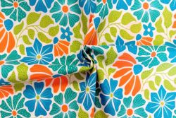 Citrus & Cerulean Breeze - Cotton Pure Lawn