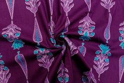 Cypress Botanics - Royal Indigo - Cotton Lawn Hand-Dyed Block Print