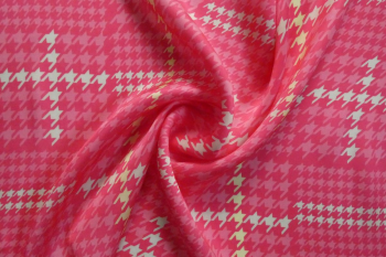 Rosewood Houndstooth - Fuchsia - Pure Cupro