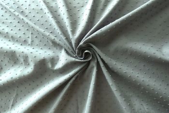 Alabama - Cotton Embroidered Swiss Bobble Knot Plain Lawns-Pigeon Grey