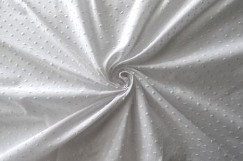 Alabama - Cotton Embroidered Swiss Bobble Knot Plain Lawns-White