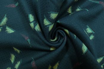Alison - Dark Teal - Textured Viscose Dobby
