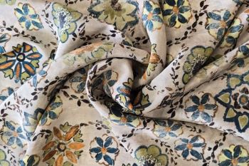 Aurelia's Tapestry - Sandwashed Silk-Mix Crepe De Chine