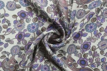 Kalamkari Art - Lavender - Pure Cupro
