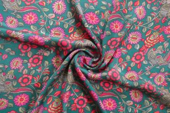 Kalamkari Art - Jade - Pure Cupro