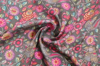 Kalamkari Art - Olive - Pure Cupro