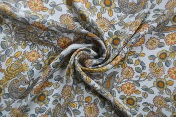 Kalamkari Art - Platinum - Pure Cupro
