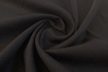 Oxford - Oeko-Tex Sustainable Linen-Mix Chambray Plains - Black