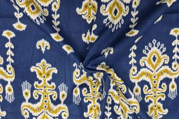Cobalt Chandelier - Cotton Lawn Hand-Dyed Block Print
