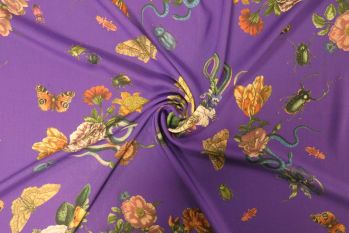 Cobra Corsage - Purple Viscose Challis Lawn