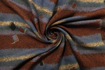 Creative Stripe - 100% Wool Crepe
