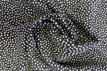 Dotty About Dots - Black - Viscose Challis Lawn