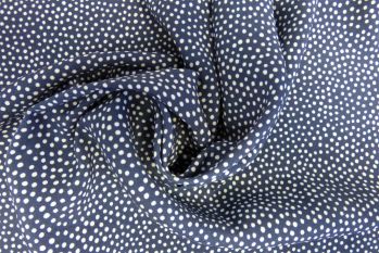 Dotty About Dots - Navy Blue - Challis Lawn