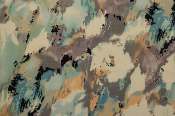 Dreamscape Pastel - Aqua - Viscose Challis Lawn
