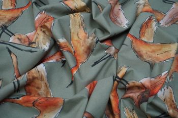 Flying Flock - Sunset - Cotton Marlie Lawn
