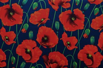 Flanders Fields - Navy - Cotton Poplin