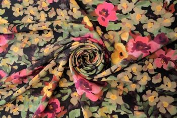 Flemish Impression - Sandwashed Silk-Mix Crepe De Chine