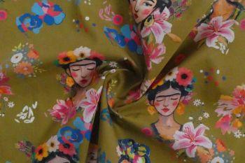 Feminine Muse - Olive - Cotton Pure Lawn