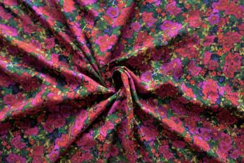 Fuchia Bursts - Viscose Challis Lawn