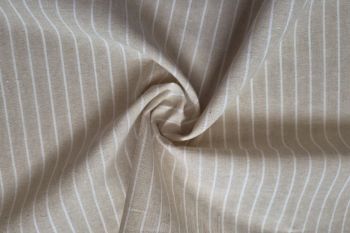 Aston Pinstripe - Linen Rayon Chambray - Gold