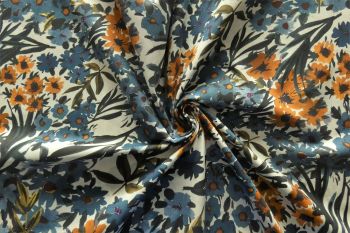 Exclusive Golden Blues - Cotton Marlie Lawn