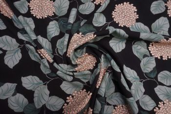 Hydrangea - Midnight - Viscose Challis Lawn