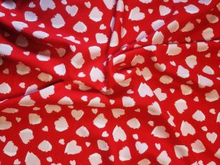 Heartbeat of the Soul Rayon Crepe - Red