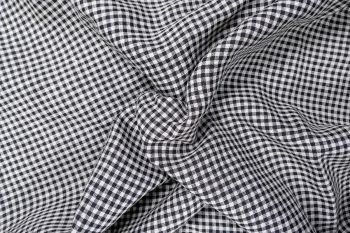 Dartmouth Dogtooth - Black - Linen Chambray