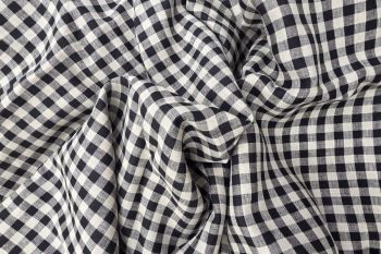 Classico Gingham - Black - Linen Chambray