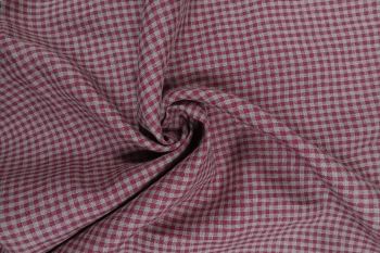 Dartmouth Dogtooth - Rouge - Linen Chambray