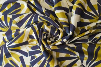 Botanical Origami - Sandwashed Silk-Mix Crepe De Chine