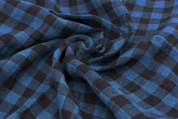 Gallery Gingham - Laundered Pure Linen Collection - Marine